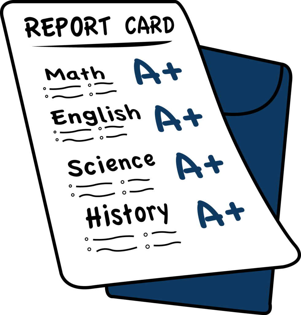 Report card clipart